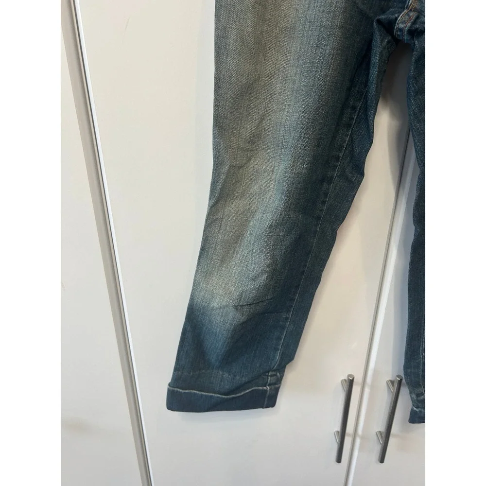 Gap Low Rise Cropped Jeans Medium Wash Double Button Denim Pants